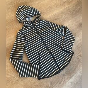 Ivivva by lululemon striped cotton define scuba full zip‎ hoodie girls size 14